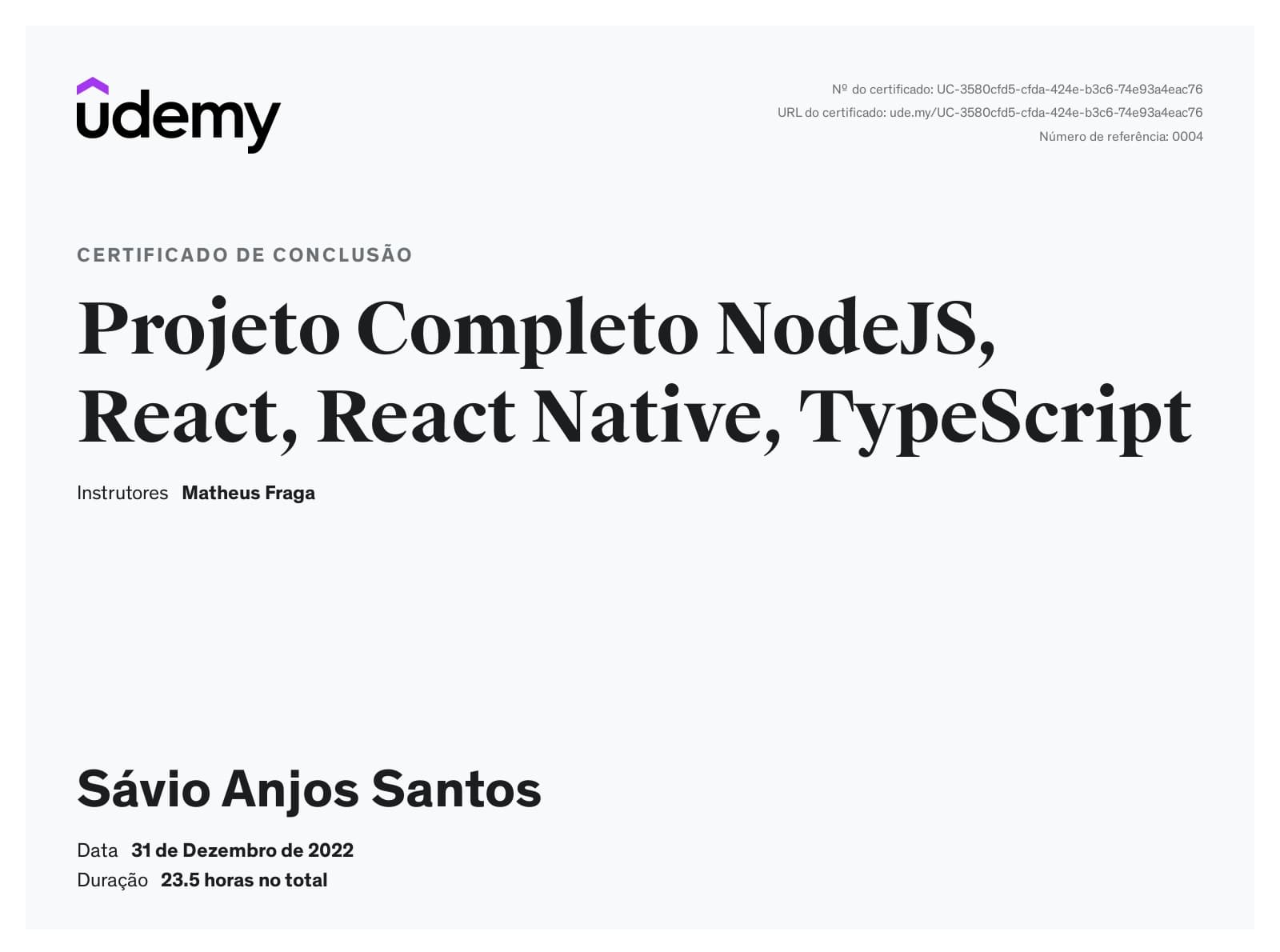 Projeto Completo NodeJS, React, React Native, TypeScript